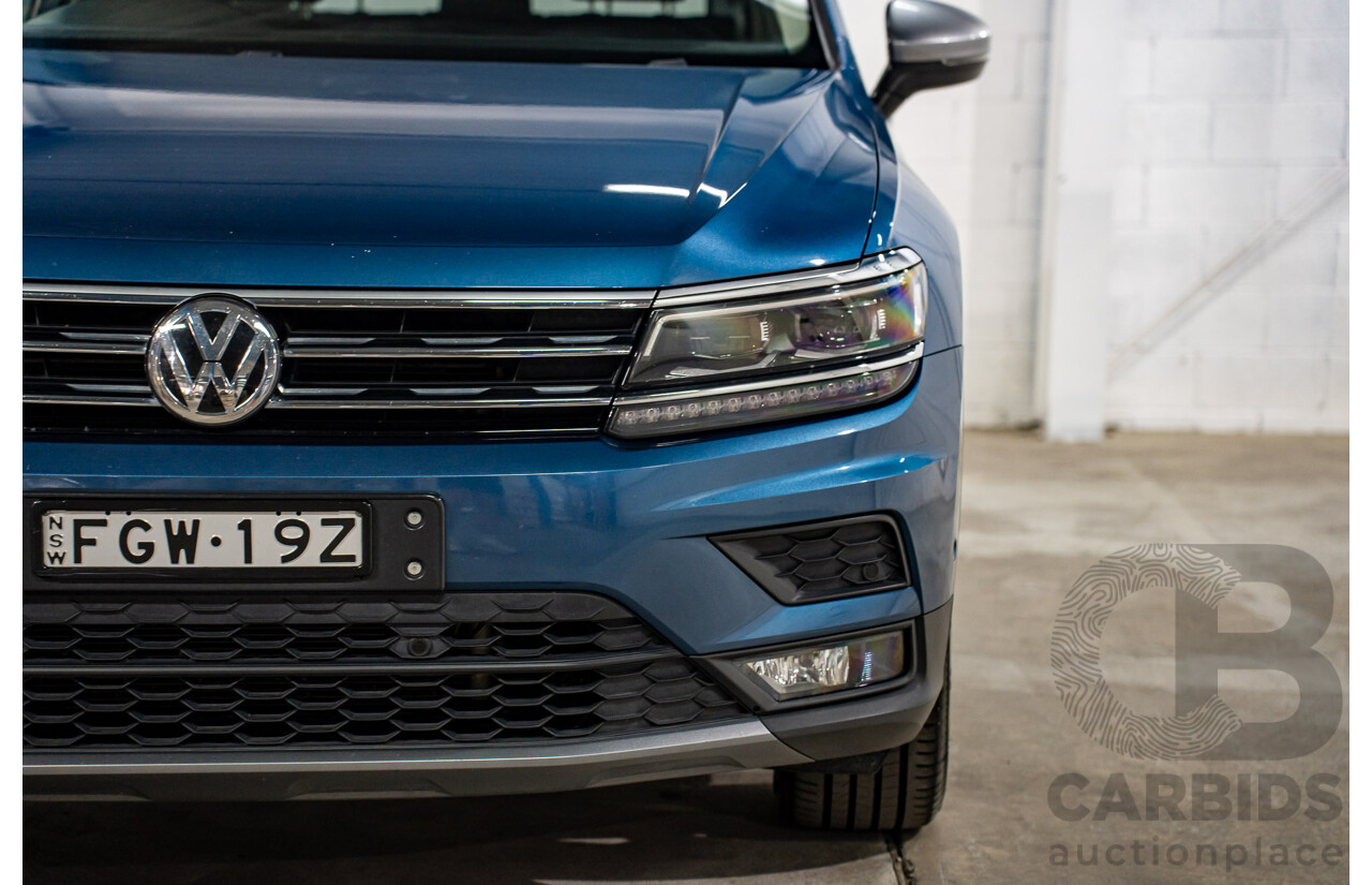 11/2018 Volkswagen Tiguan Allspace 110 TDI Comfortline (AWD) 5NA MY18 4D Wagon Blue Silk Metallic Turbo Diesel 2.0L
