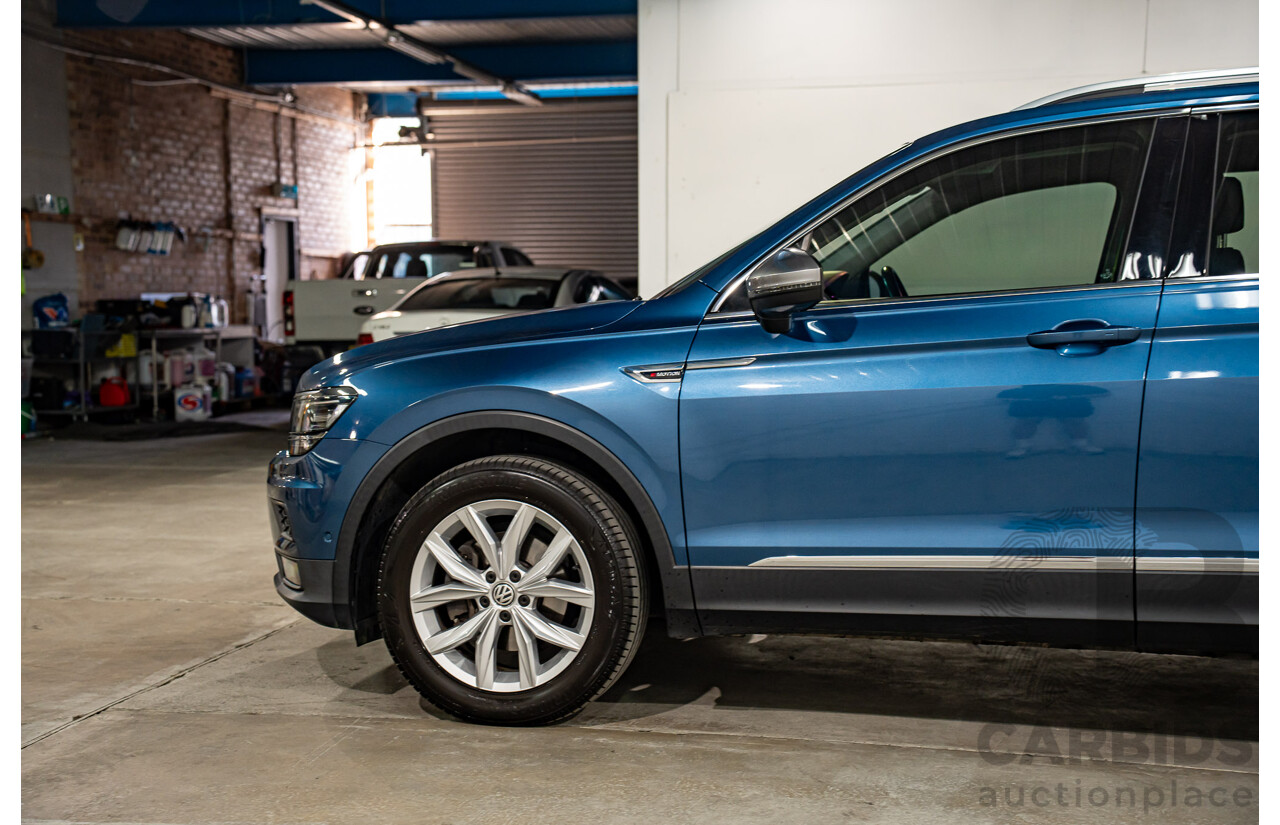 11/2018 Volkswagen Tiguan Allspace 110 TDI Comfortline (AWD) 5NA MY18 4D Wagon Blue Silk Metallic Turbo Diesel 2.0L