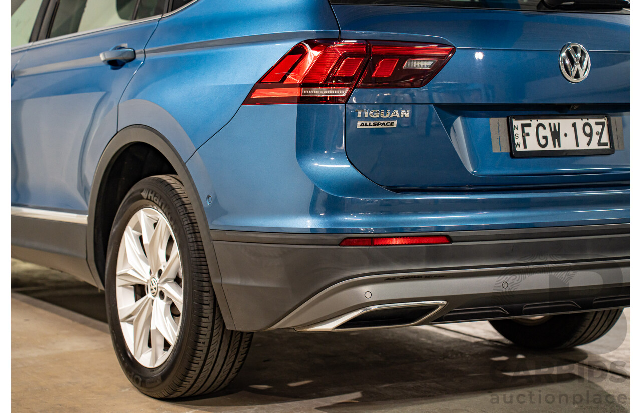 11/2018 Volkswagen Tiguan Allspace 110 TDI Comfortline (AWD) 5NA MY18 4D Wagon Blue Silk Metallic Turbo Diesel 2.0L