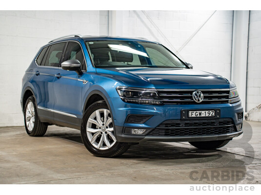 11/2018 Volkswagen Tiguan Allspace 110 TDI Comfortline (AWD) 5NA MY18 4D Wagon Blue Silk Metallic Turbo Diesel 2.0L