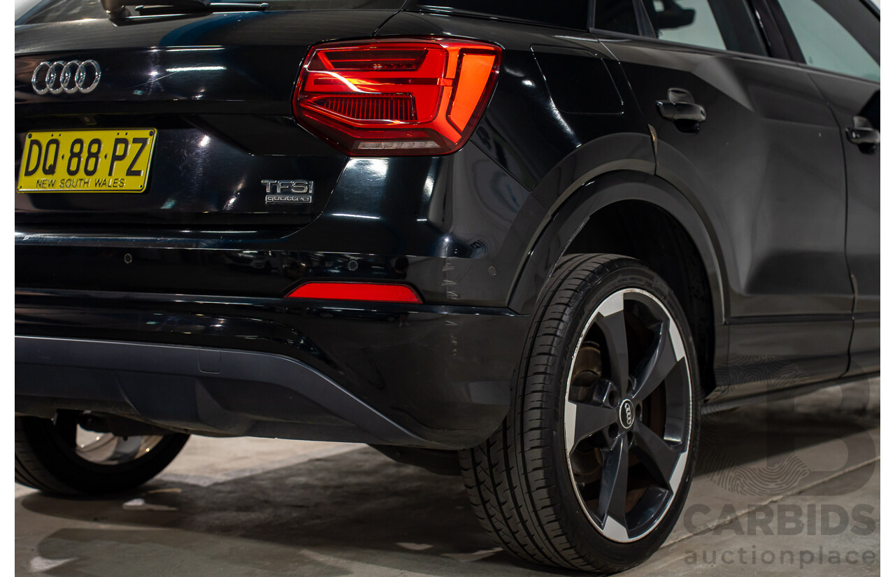 06/2018 Audi Q2 2.0 TFSI Quattro Sport (AWD) GA MY18 4d Wagon Mythos Black Metallic Turbo 2.0L
