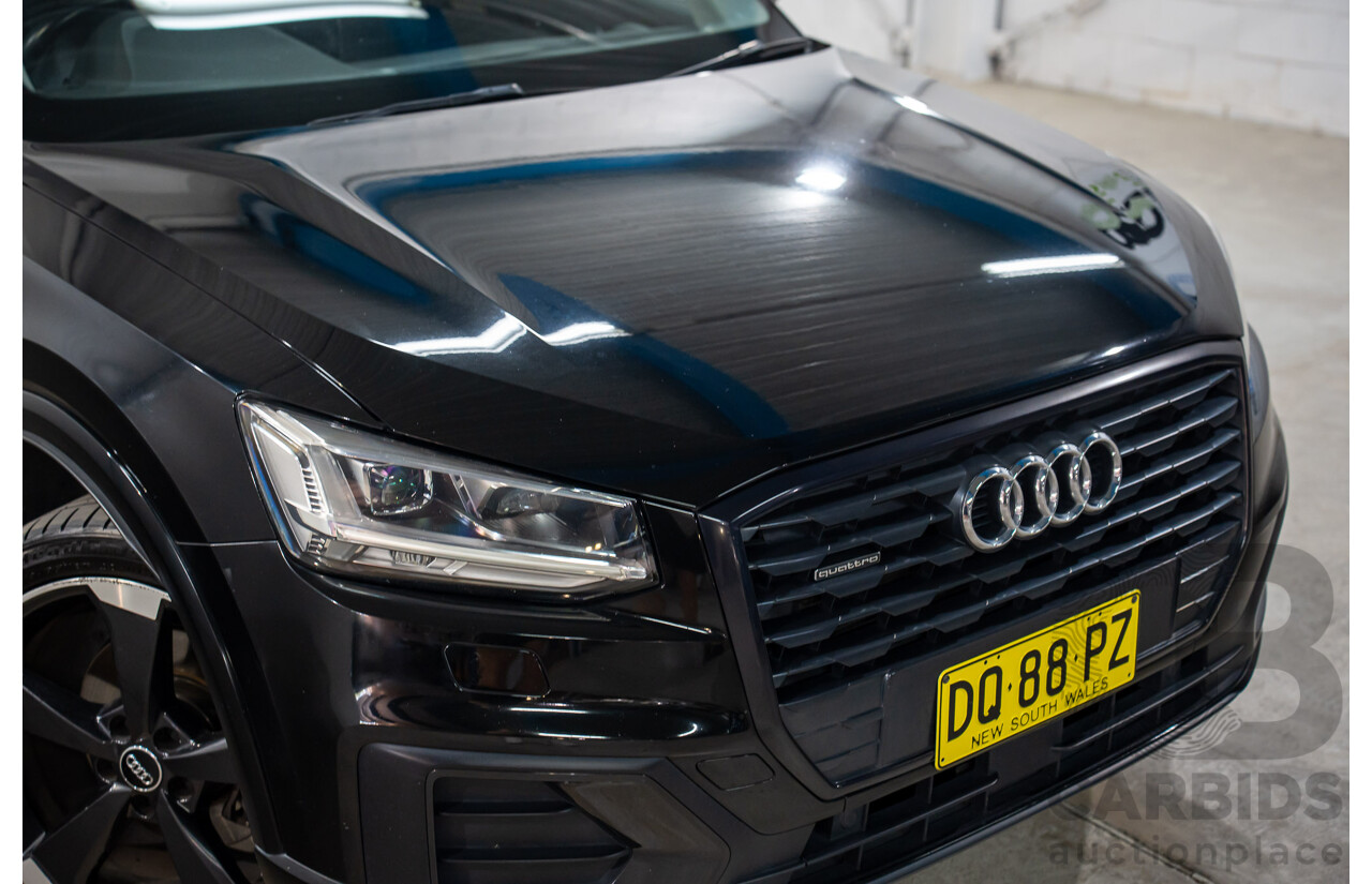 06/2018 Audi Q2 2.0 TFSI Quattro Sport (AWD) GA MY18 4d Wagon Mythos Black Metallic Turbo 2.0L