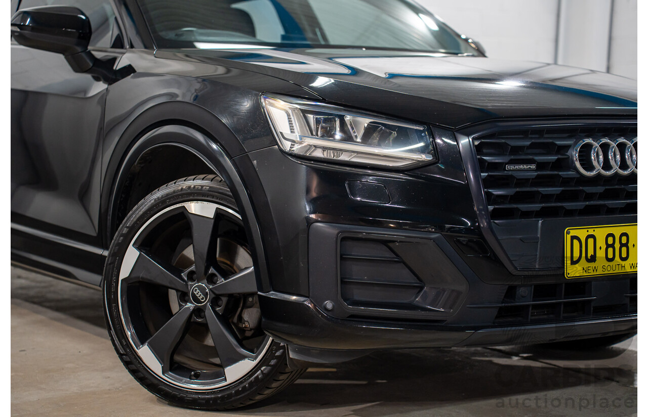 06/2018 Audi Q2 2.0 TFSI Quattro Sport (AWD) GA MY18 4d Wagon Mythos Black Metallic Turbo 2.0L