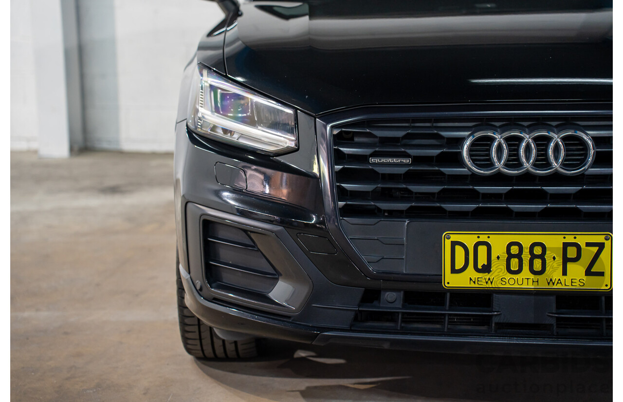 06/2018 Audi Q2 2.0 TFSI Quattro Sport (AWD) GA MY18 4d Wagon Mythos Black Metallic Turbo 2.0L
