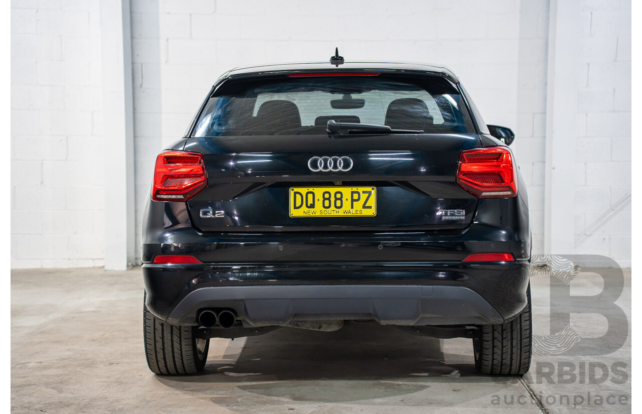 06/2018 Audi Q2 2.0 TFSI Quattro Sport (AWD) GA MY18 4d Wagon Mythos Black Metallic Turbo 2.0L