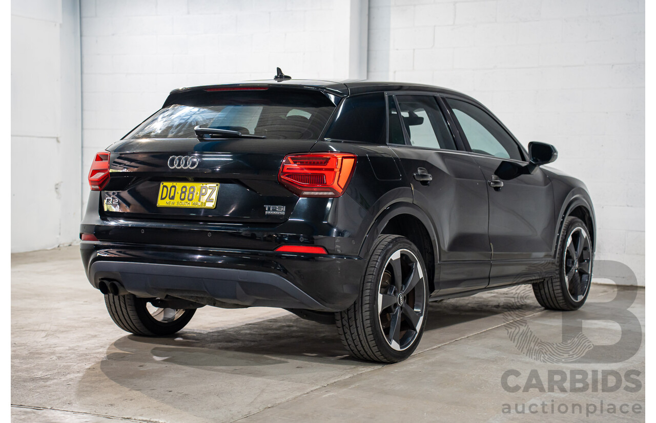 06/2018 Audi Q2 2.0 TFSI Quattro Sport (AWD) GA MY18 4d Wagon Mythos Black Metallic Turbo 2.0L