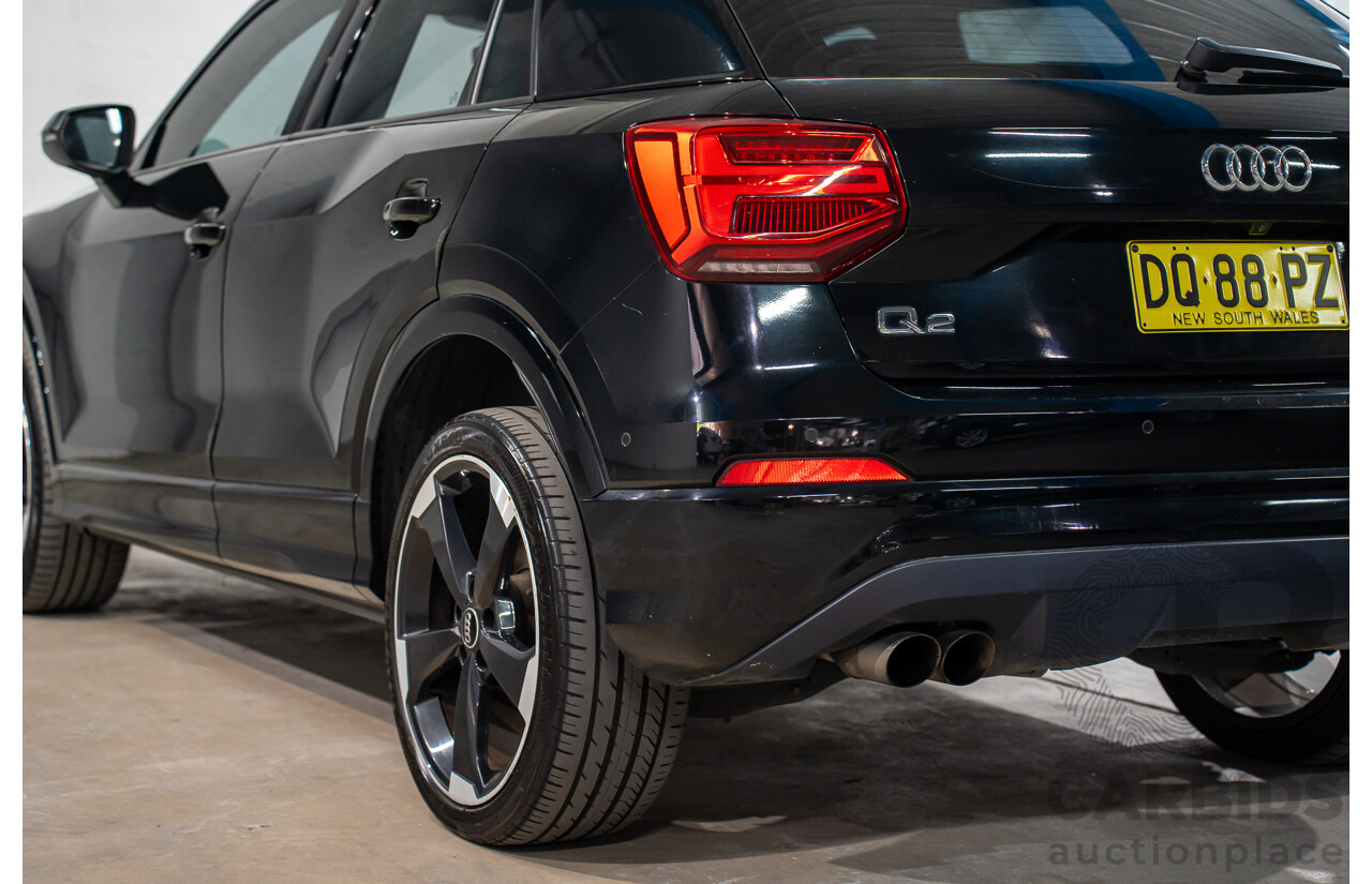 06/2018 Audi Q2 2.0 TFSI Quattro Sport (AWD) GA MY18 4d Wagon Mythos Black Metallic Turbo 2.0L