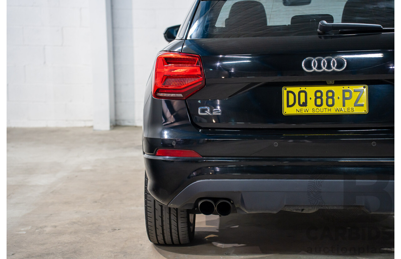 06/2018 Audi Q2 2.0 TFSI Quattro Sport (AWD) GA MY18 4d Wagon Mythos Black Metallic Turbo 2.0L