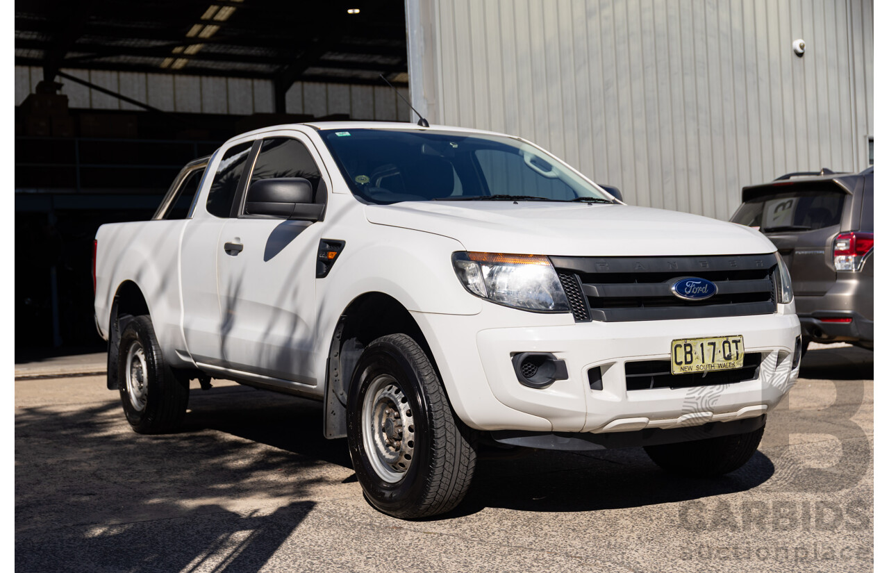 2/2015 Ford Ranger XL 2.2 Hi-Rider (4x2) PX MKII Super C/Chas White 2.2L