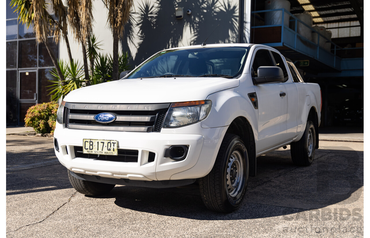 2/2015 Ford Ranger XL 2.2 Hi-Rider (4x2) PX MKII Super C/Chas White 2.2L