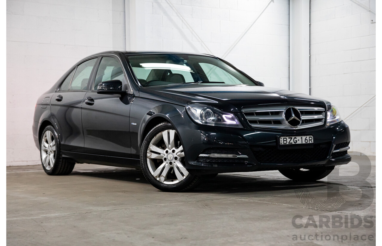 3/2012 Mercedes-Benz C200 BE W204 MY11 4d Sedan Magnetite Black Metallic Turbo 1.8L