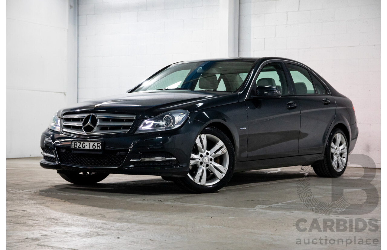 3/2012 Mercedes-Benz C200 BE W204 MY11 4d Sedan Magnetite Black Metallic Turbo 1.8L