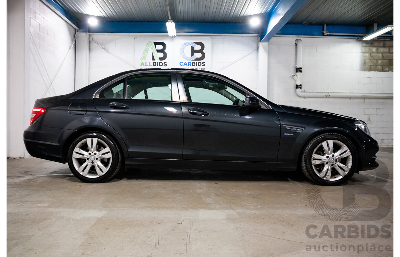 3/2012 Mercedes-Benz C200 BE W204 MY11 4d Sedan Magnetite Black Metallic Turbo 1.8L
