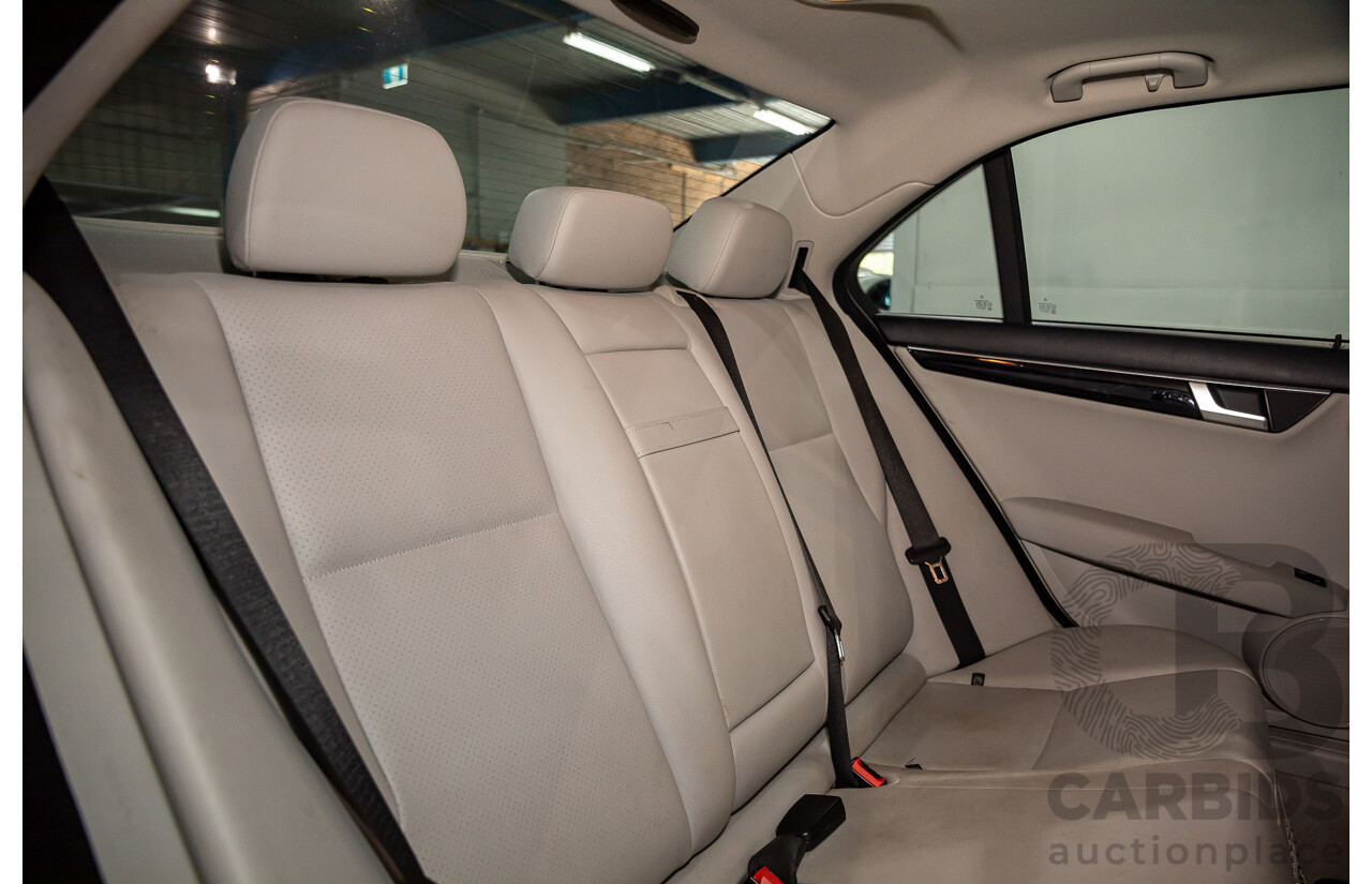 3/2012 Mercedes-Benz C200 BE W204 MY11 4d Sedan Magnetite Black Metallic Turbo 1.8L