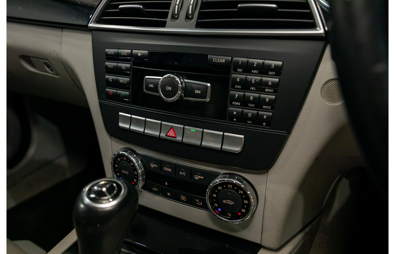 3/2012 Mercedes-Benz C200 BE W204 MY11 4d Sedan Magnetite Black Metallic Turbo 1.8L