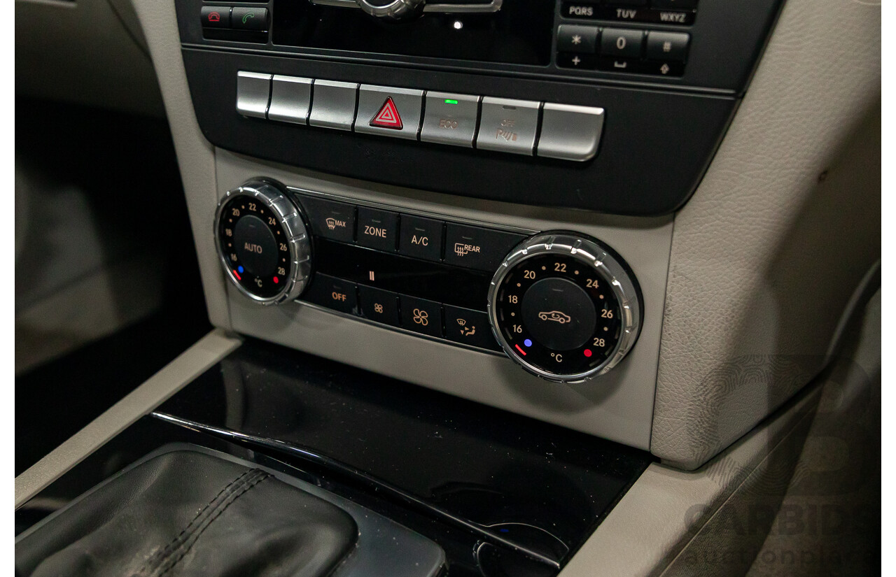 3/2012 Mercedes-Benz C200 BE W204 MY11 4d Sedan Magnetite Black Metallic Turbo 1.8L