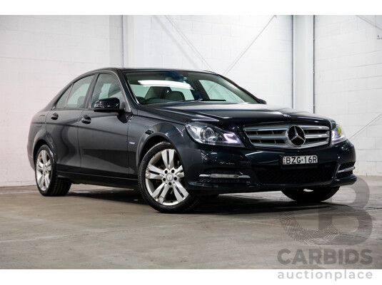 3/2012 Mercedes-Benz C200 BE W204 MY11 4d Sedan Magnetite Black Metallic Turbo 1.8L