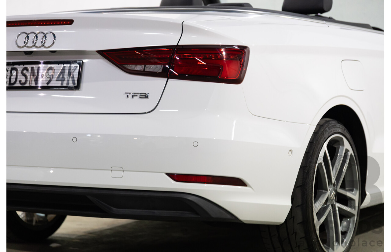 01/2017 Audi A3 1.4 TFSI S-Tronic (FWD) 8V MY17 2d Cabriolet Ibis White Turbo 1.4L