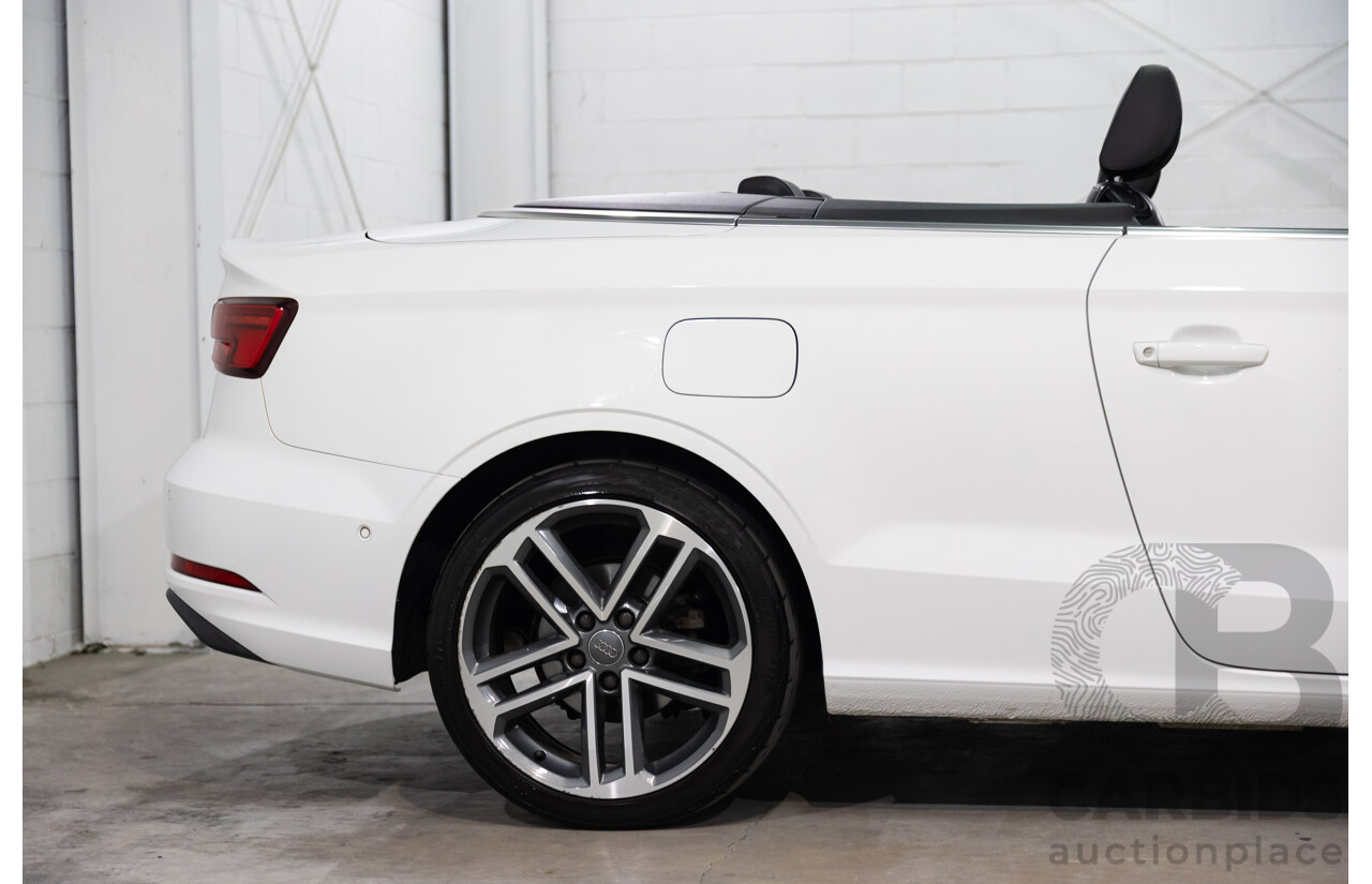 01/2017 Audi A3 1.4 TFSI S-Tronic (FWD) 8V MY17 2d Cabriolet Ibis White Turbo 1.4L