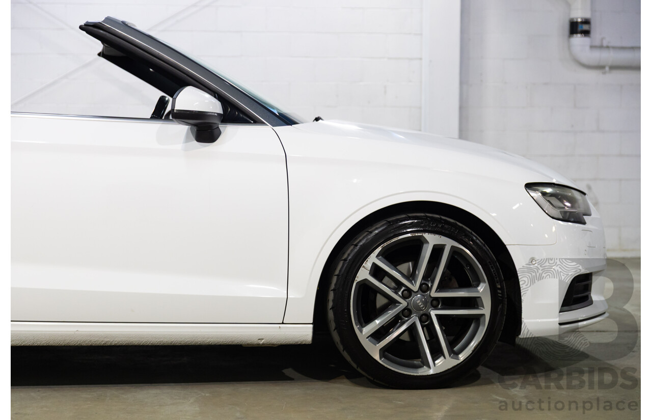 01/2017 Audi A3 1.4 TFSI S-Tronic (FWD) 8V MY17 2d Cabriolet Ibis White Turbo 1.4L