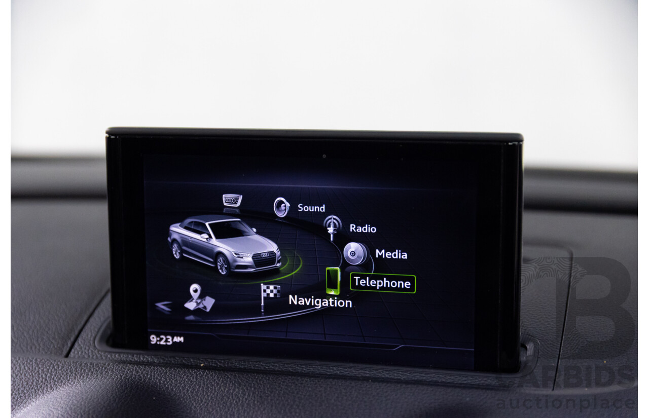 01/2017 Audi A3 1.4 TFSI S-Tronic (FWD) 8V MY17 2d Cabriolet Ibis White Turbo 1.4L