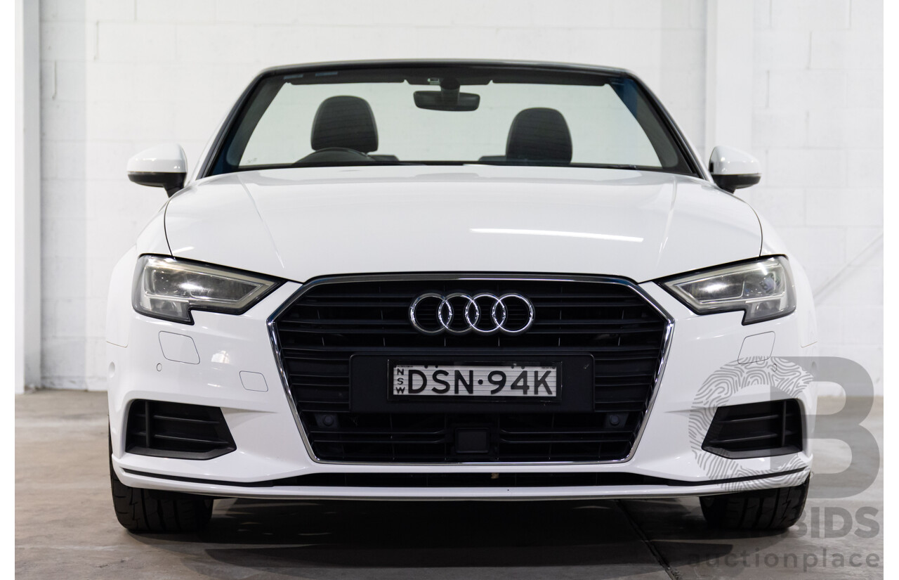 01/2017 Audi A3 1.4 TFSI S-Tronic (FWD) 8V MY17 2d Cabriolet Ibis White Turbo 1.4L