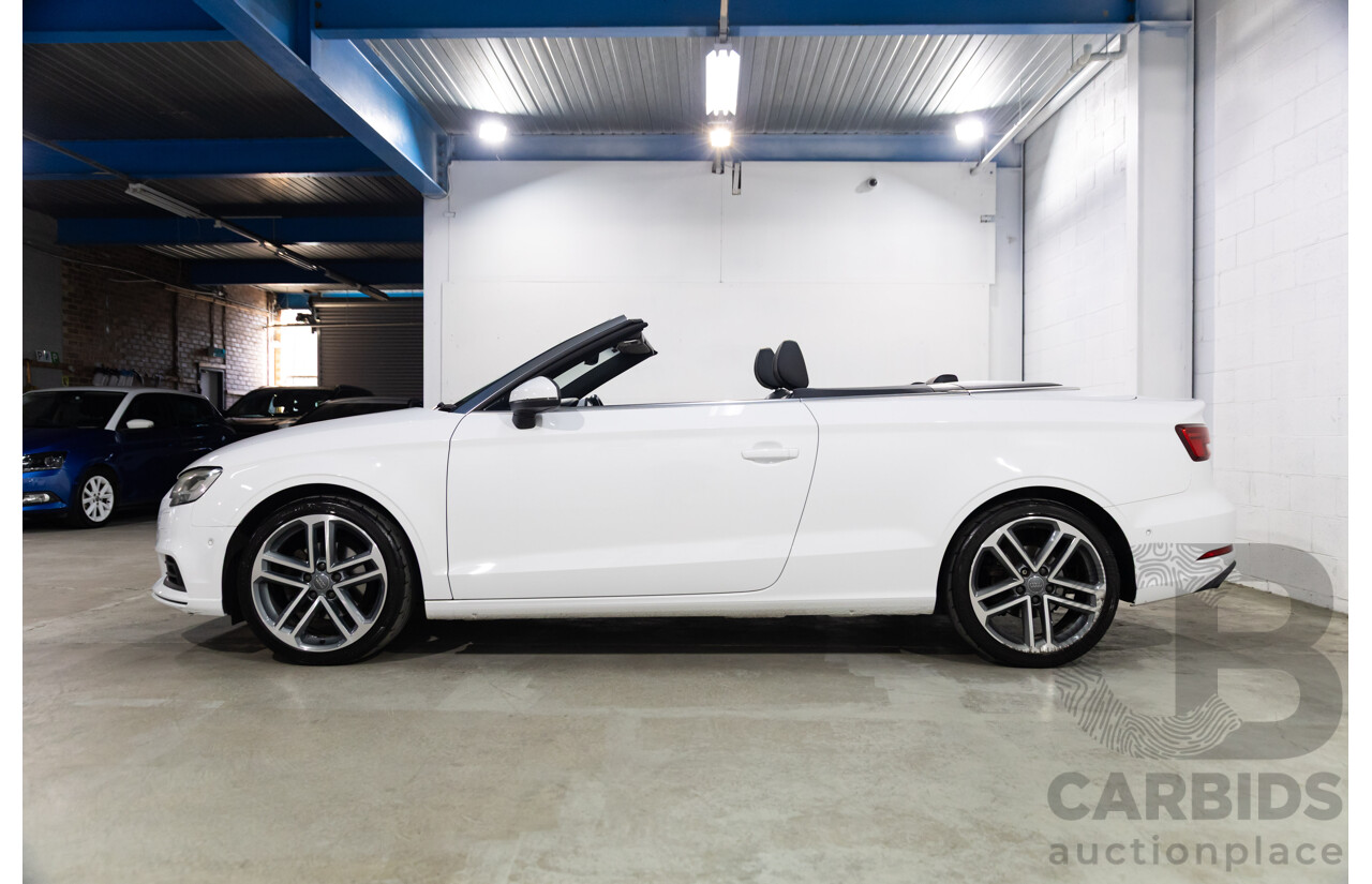 01/2017 Audi A3 1.4 TFSI S-Tronic (FWD) 8V MY17 2d Cabriolet Ibis White Turbo 1.4L
