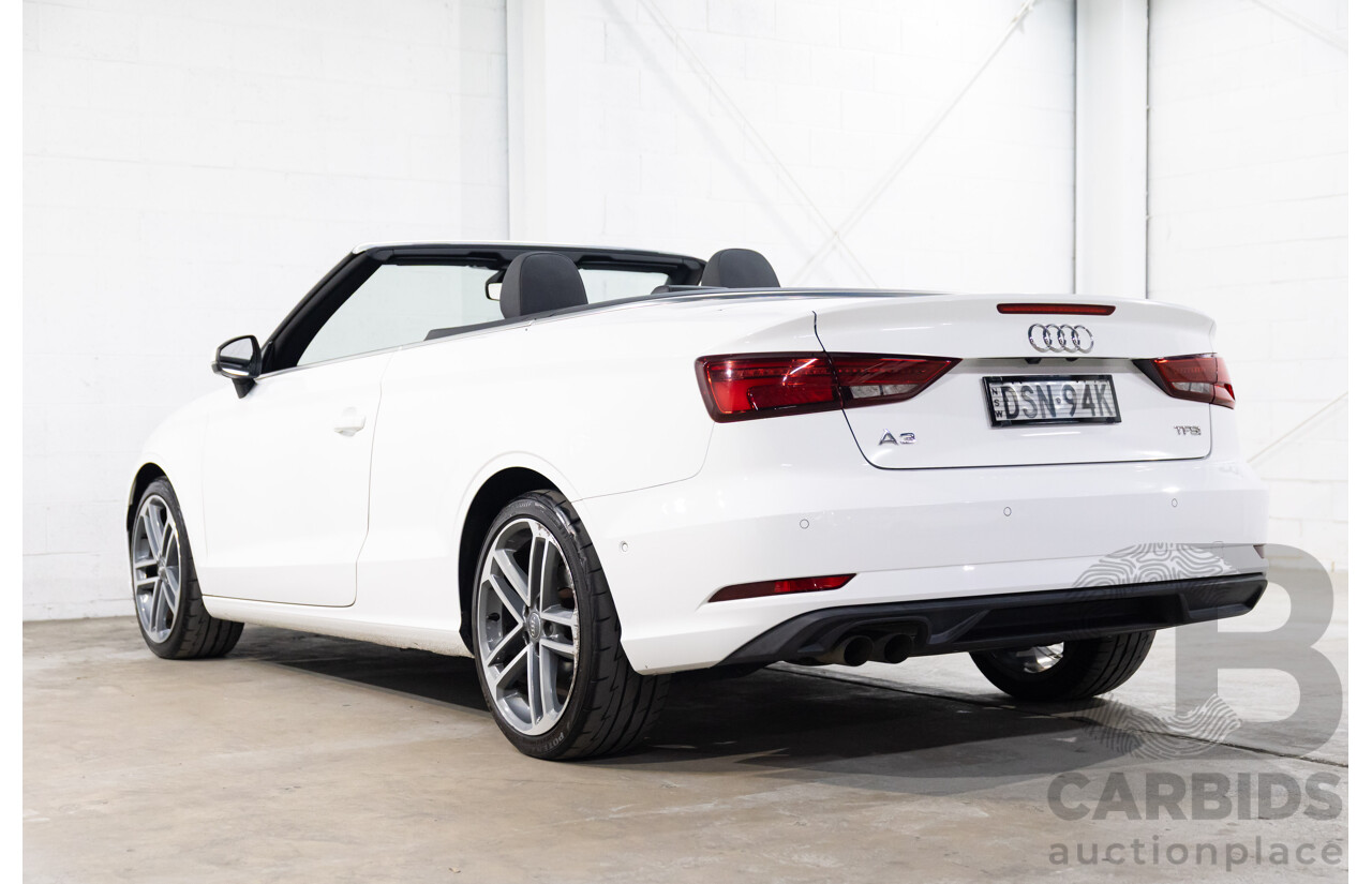 01/2017 Audi A3 1.4 TFSI S-Tronic (FWD) 8V MY17 2d Cabriolet Ibis White Turbo 1.4L