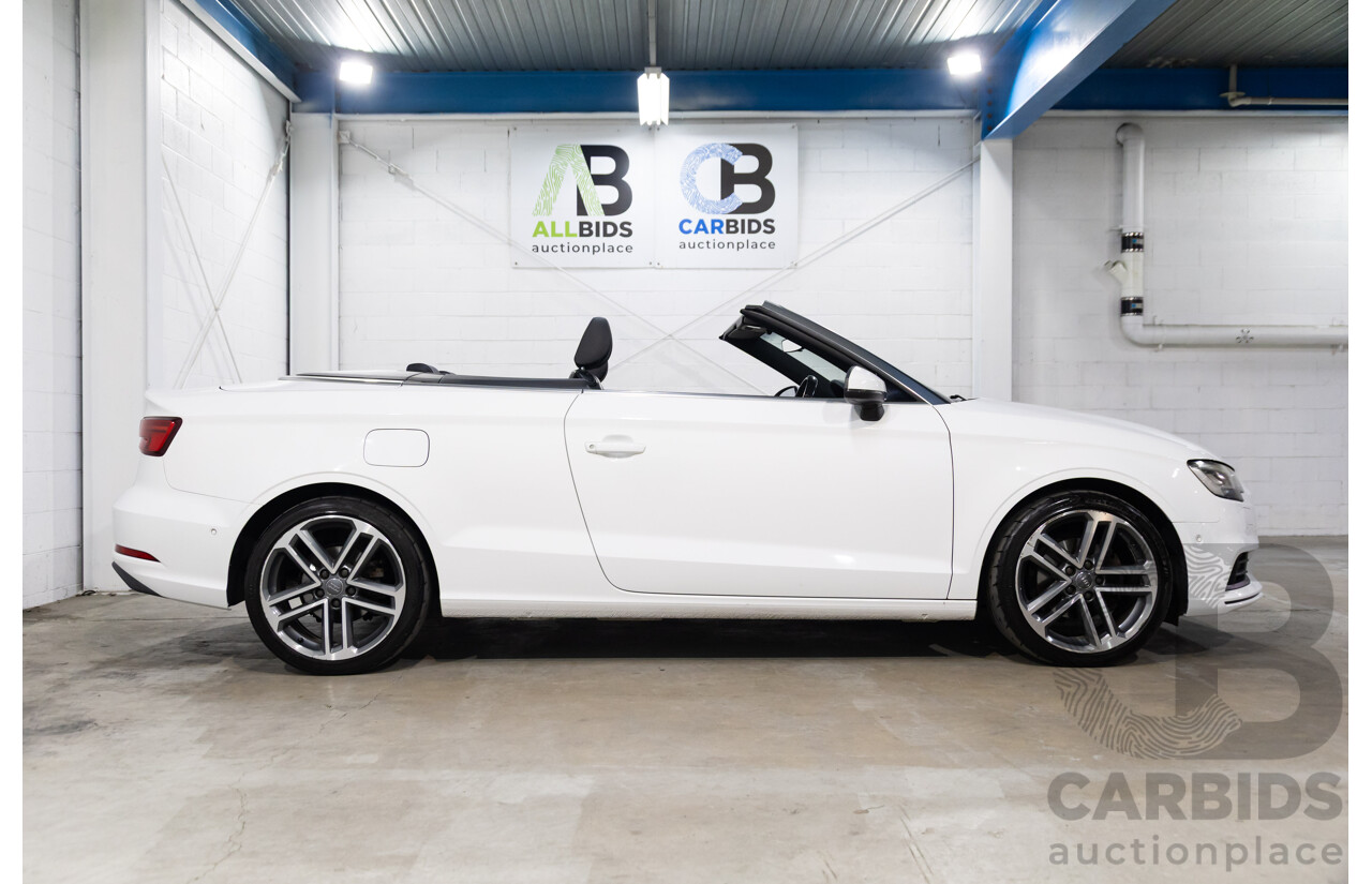 01/2017 Audi A3 1.4 TFSI S-Tronic (FWD) 8V MY17 2d Cabriolet Ibis White Turbo 1.4L