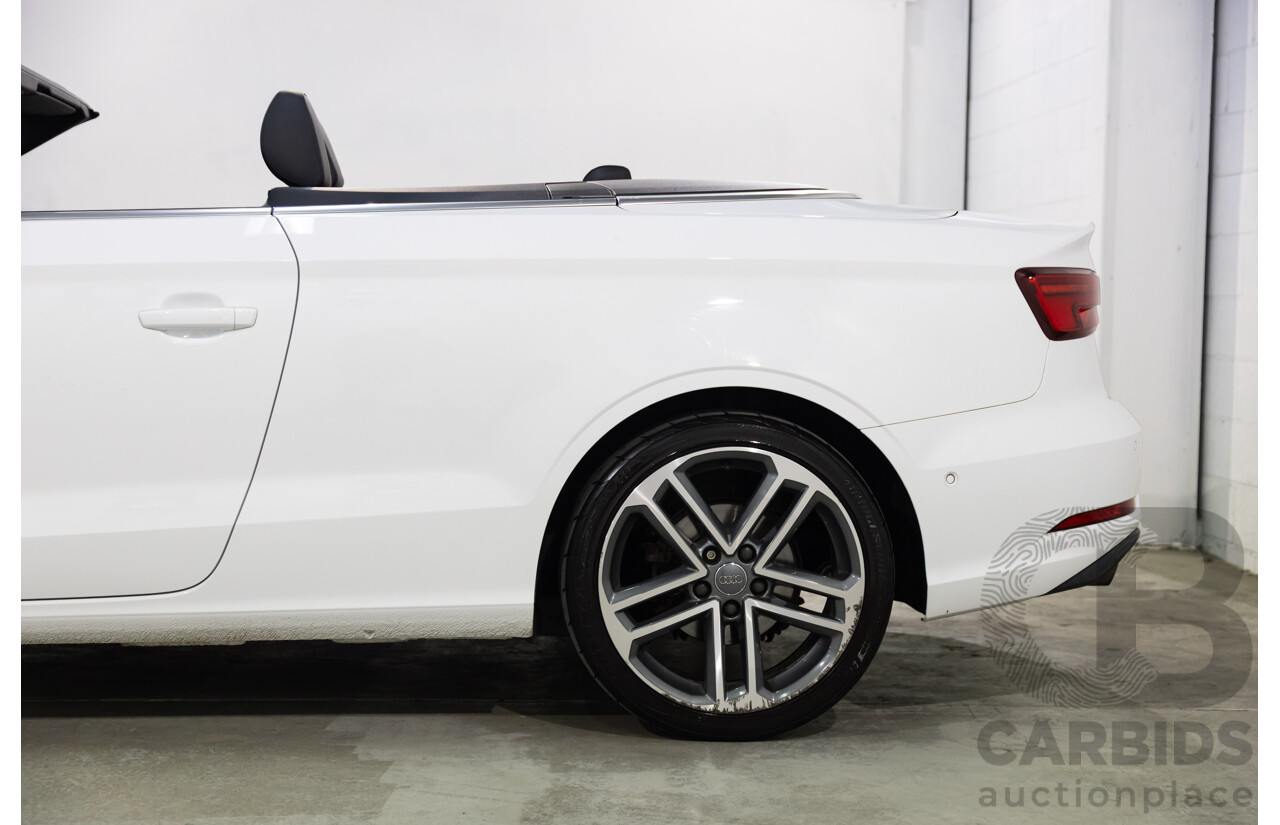 01/2017 Audi A3 1.4 TFSI S-Tronic (FWD) 8V MY17 2d Cabriolet Ibis White Turbo 1.4L