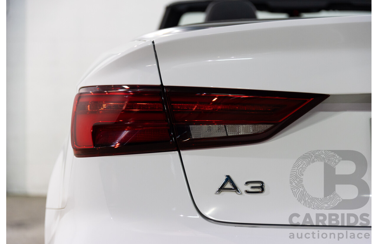 01/2017 Audi A3 1.4 TFSI S-Tronic (FWD) 8V MY17 2d Cabriolet Ibis White Turbo 1.4L