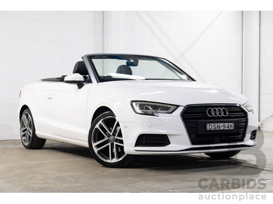 01/2017 Audi A3 1.4 TFSI S-Tronic (FWD) 8V MY17 2d Cabriolet Ibis White Turbo 1.4L