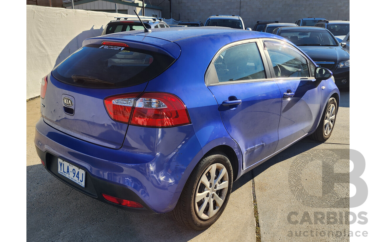 10/2011 Kia RIO S UB 5d Hatchback Blue 1.4L