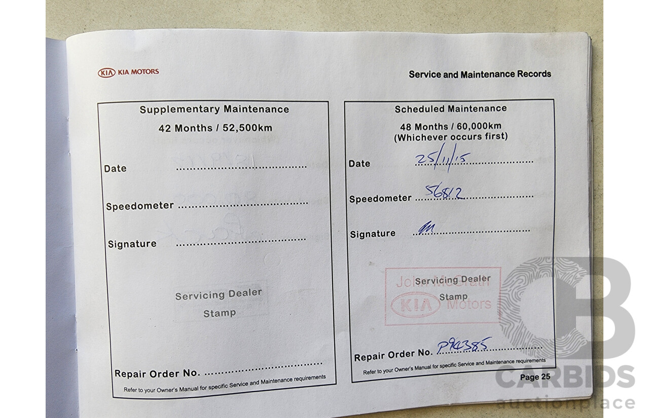 10/2011 Kia RIO S UB 5d Hatchback Blue 1.4L