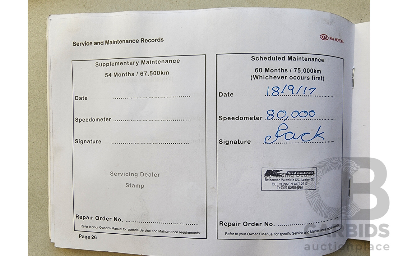 10/2011 Kia RIO S UB 5d Hatchback Blue 1.4L