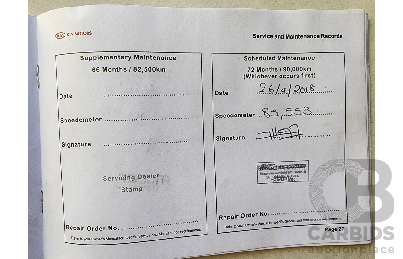 10/2011 Kia RIO S UB 5d Hatchback Blue 1.4L