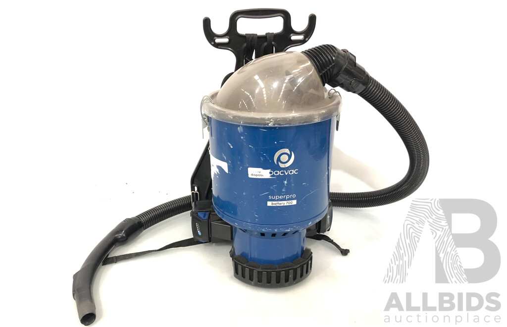 Pacvac Superpro Battery 700 36 Volt Cordless Backpack Vacuum Cleaner