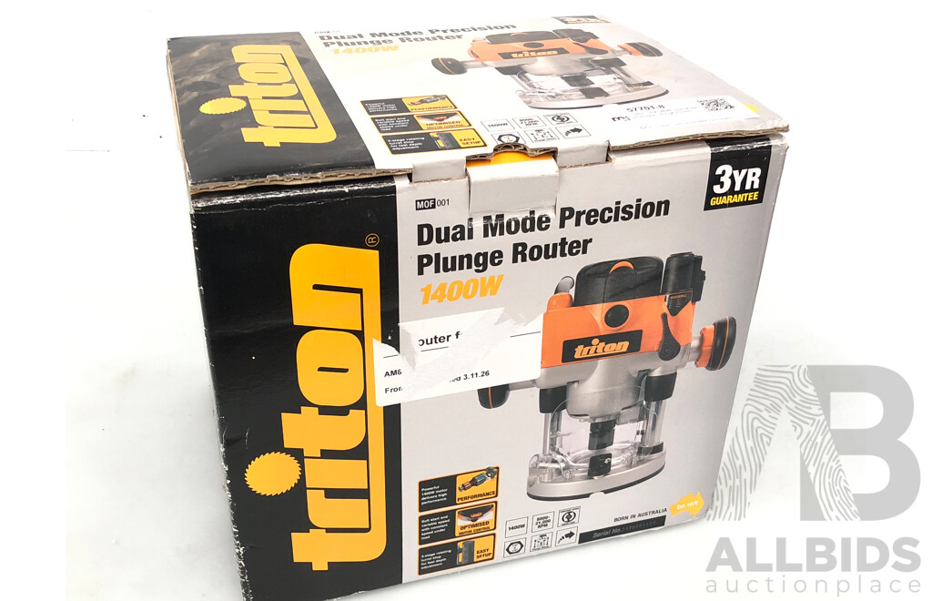 Triton 1400 Watt Dual Mode Precision Plunge Router