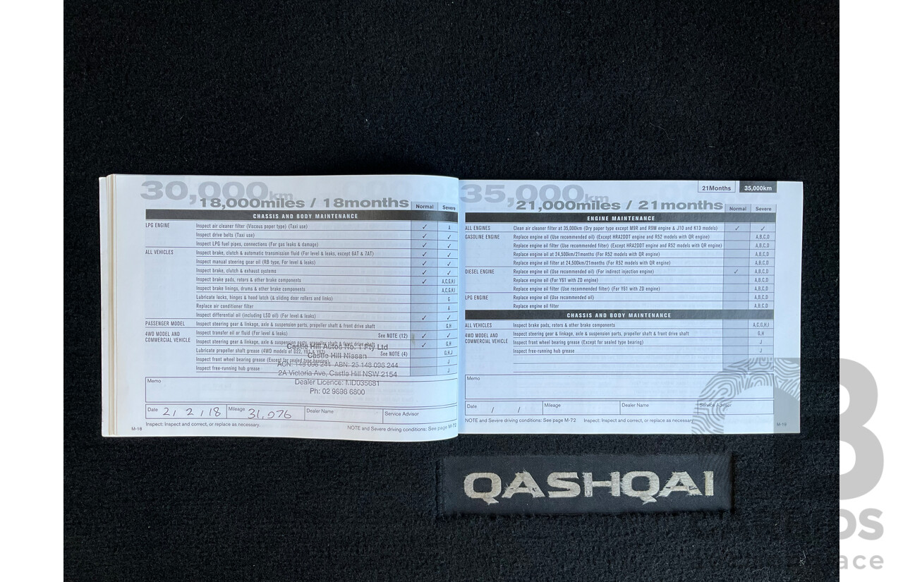 4/2016 Nissan Qashqai TI (4x2) J11 4d Wagon White 2.0L