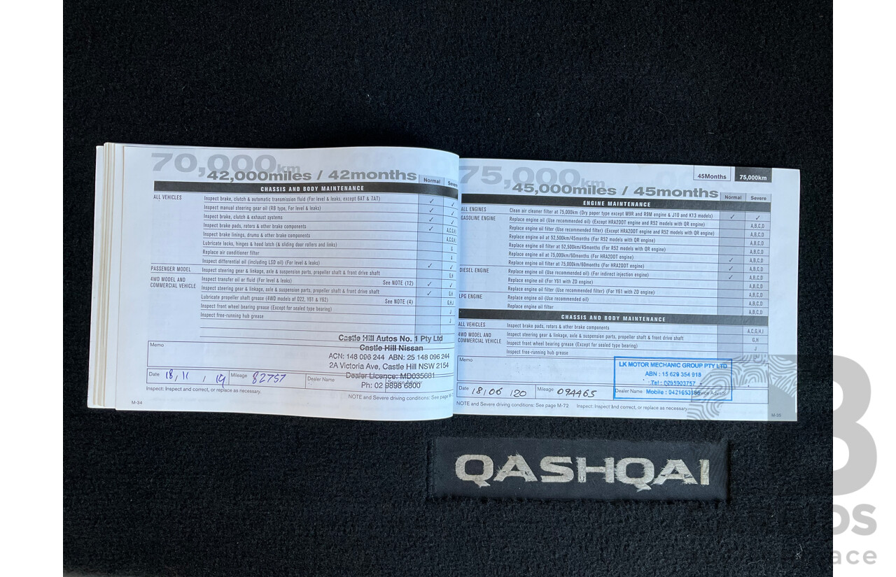 4/2016 Nissan Qashqai TI (4x2) J11 4d Wagon White 2.0L