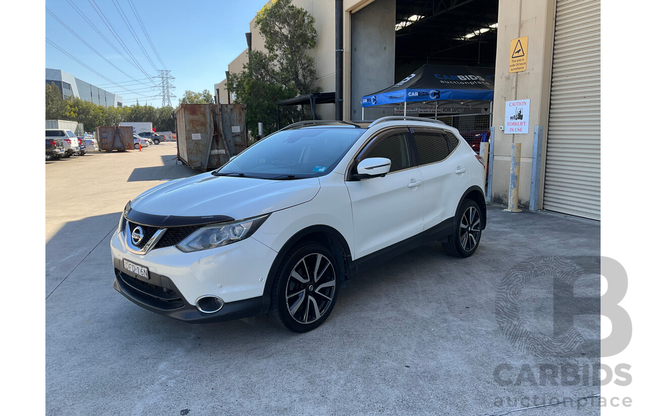 4/2016 Nissan Qashqai TI (4x2) J11 4d Wagon White 2.0L