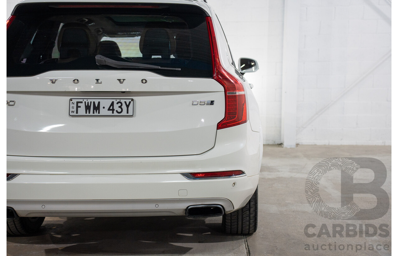 01/2016 Volvo XC90 D5 2.0 Inscription (AWD) 256 MY16 4d Wagon Ice White Turbo Diesel 2.0L
