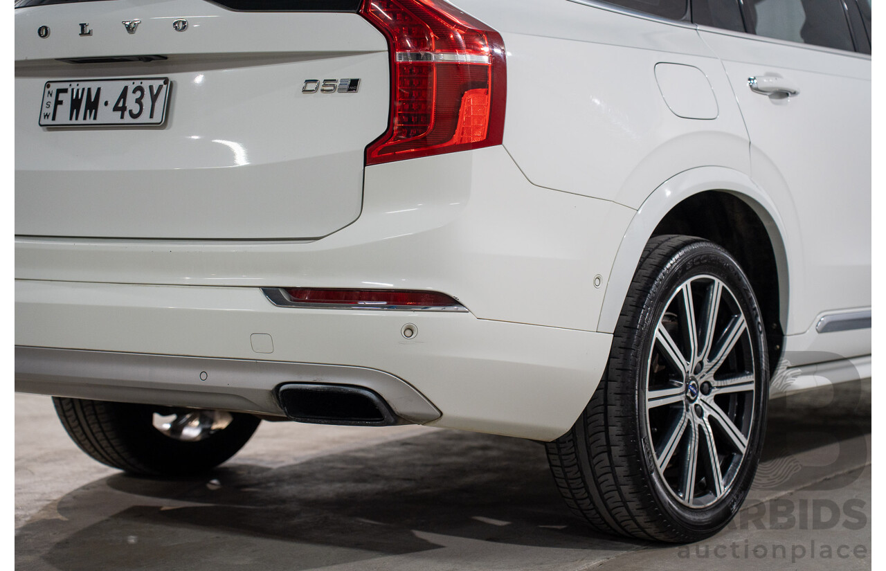 01/2016 Volvo XC90 D5 2.0 Inscription (AWD) 256 MY16 4d Wagon Ice White Turbo Diesel 2.0L