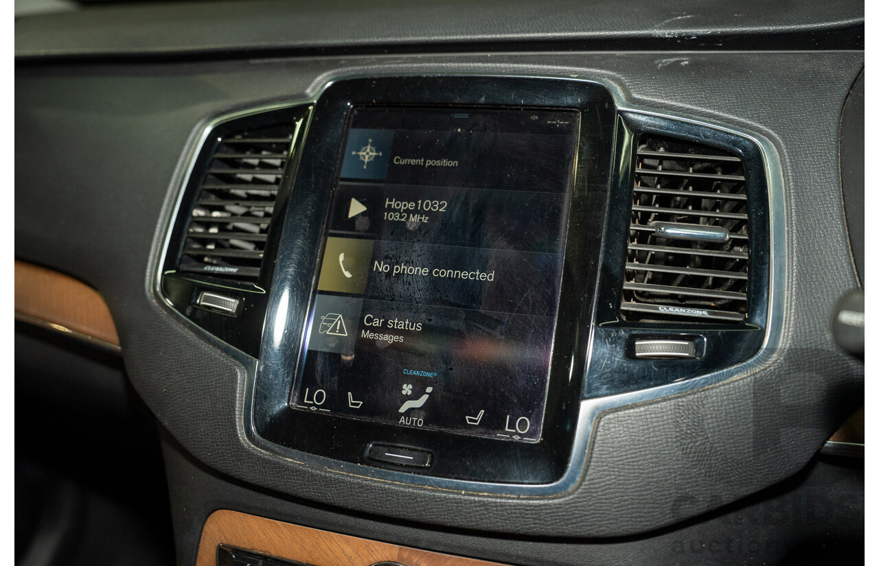 01/2016 Volvo XC90 D5 2.0 Inscription (AWD) 256 MY16 4d Wagon Ice White Turbo Diesel 2.0L