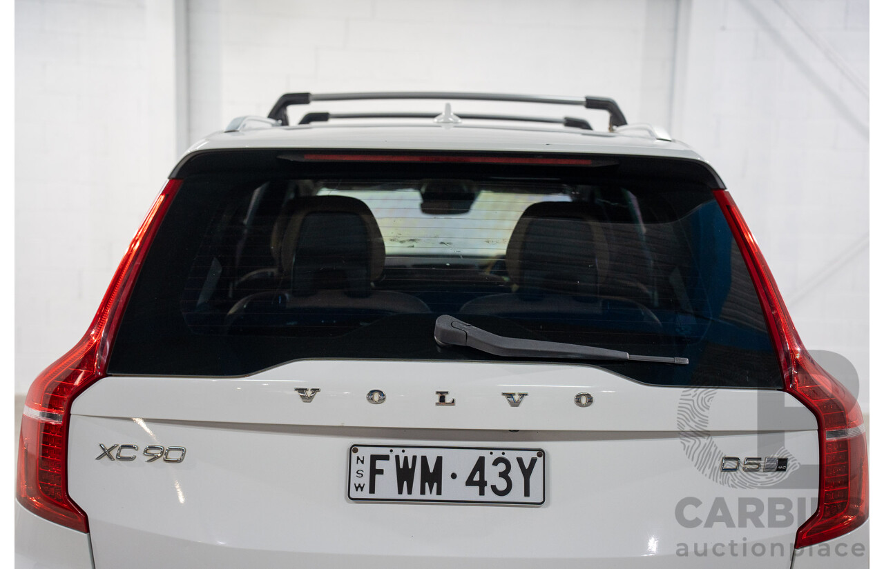 01/2016 Volvo XC90 D5 2.0 Inscription (AWD) 256 MY16 4d Wagon Ice White Turbo Diesel 2.0L