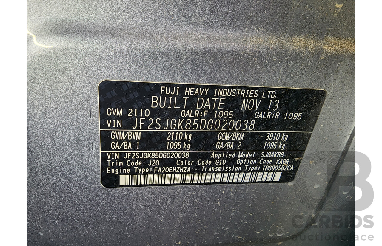 3/2014 Subaru Forester 2.0 XT Premium MY13 4d Wagon Silver 2.0L