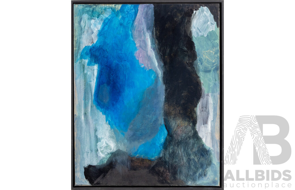 S. Scott (20th Century), Scope I and 2 (2024), Pair of Wonderful Abstract Oil on Canvases, 52 x 42 cm (frames) (2)