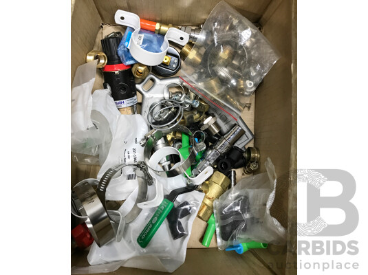 Assorted Lot of Gas/Air Fittings and Nitrogen Regulators