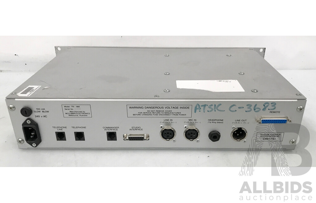 McCubbin Electronics Telephone Hybrid Unit Recorder Interface Radio