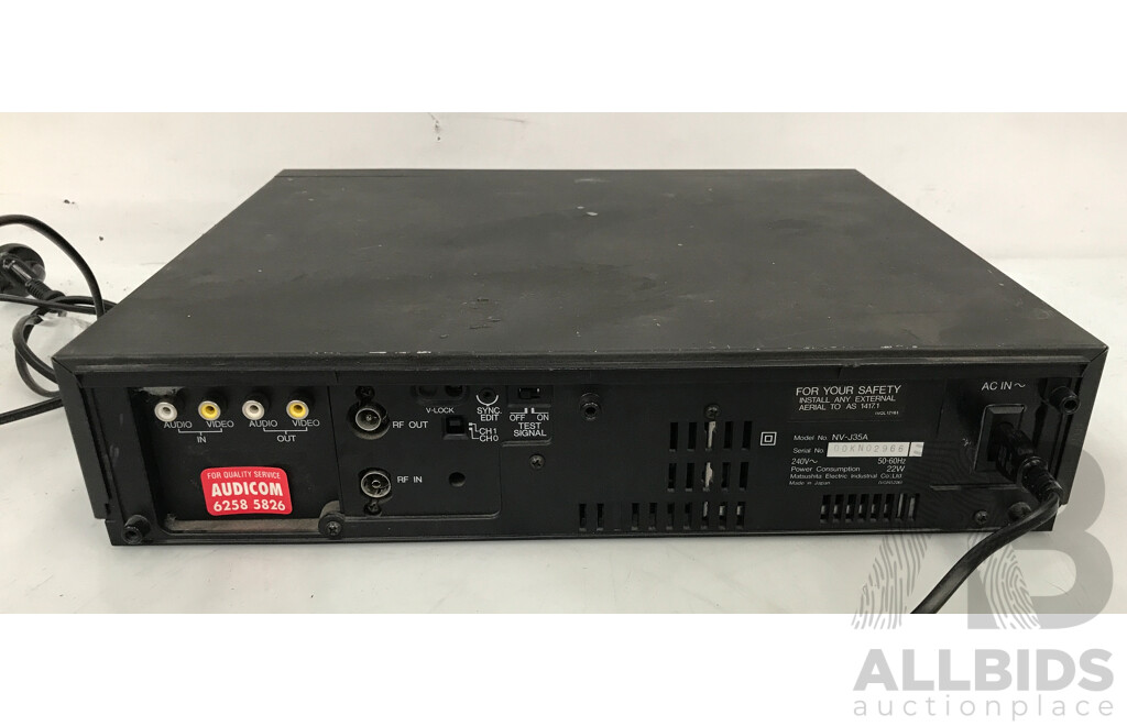 Vintage Panasonic (NV-J35A) Video Cassette Recorder